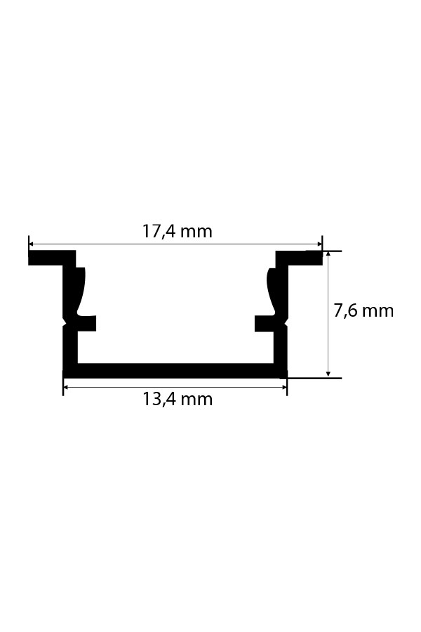 7x13 mm Kanatlı Kanal Led Profili 7x13 mm Kanatlı Kanal Led Profili